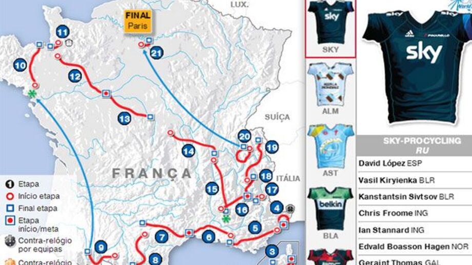Tudo sobre a Volta a França 2013 (interativa)