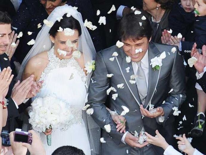 Antonio Conte casa com Elisabetta Muscarello