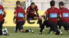Alegria no treino matinal da seleção portuguesa