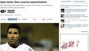 Abandono de Deco teve eco no "país irmão"