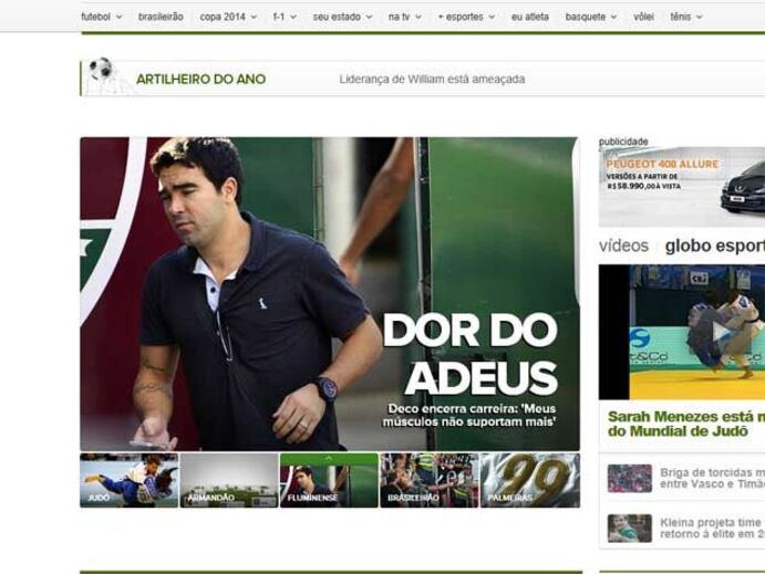 Abandono de Deco teve eco no 'país irmão'