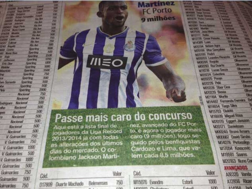 Lista oficial de jogadores já está disponível