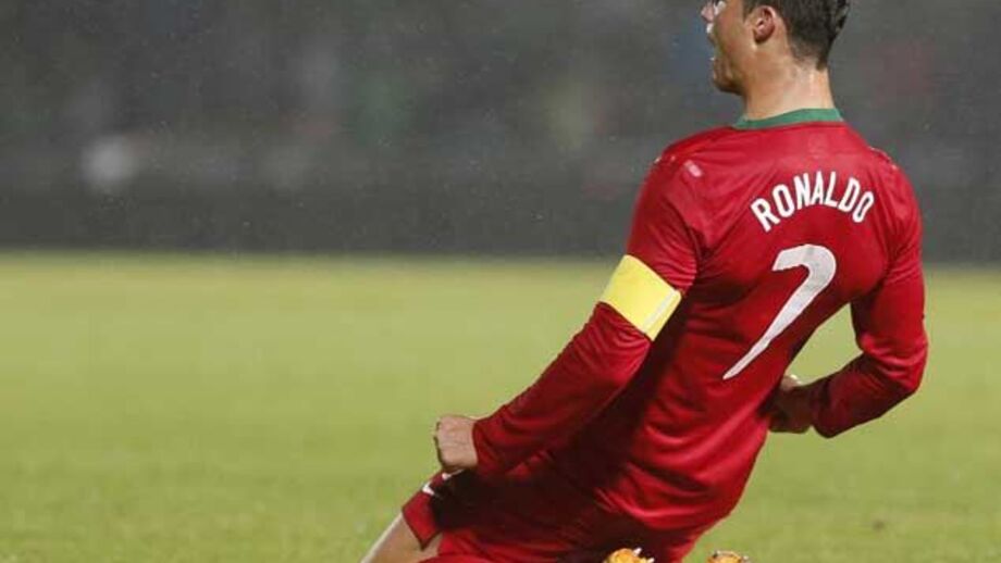 Cristiano Ronaldo com o pai no coração