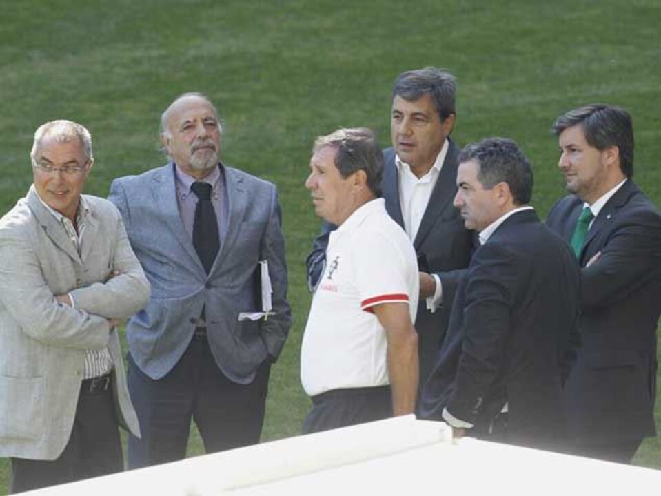 Bruno de Carvalho presente no treino da Seleção em Alvalade