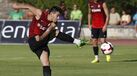 Boa disposição na receção a Rolando e Pizzi