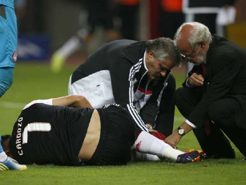 Cardozo fez entorse no tornozelo esquerdo