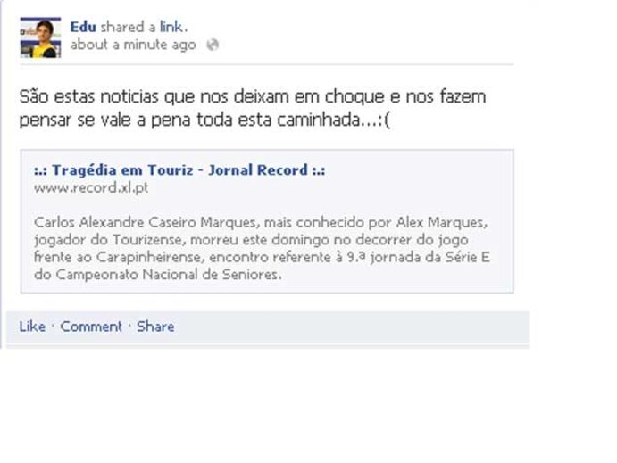 Fábio Martins: «É triste demais ver uma notícia destas»