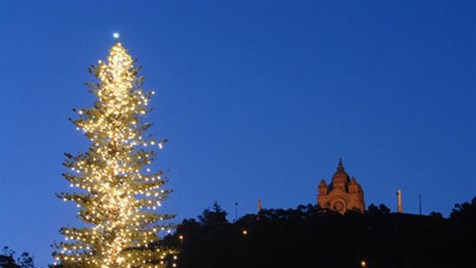 Maior árvore de Natal da Europa brilha em Viana - Fora de Campo - Jornal  Record