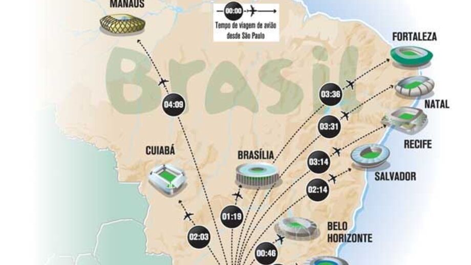 Viagens no Mundial são pesadelo para seleções...