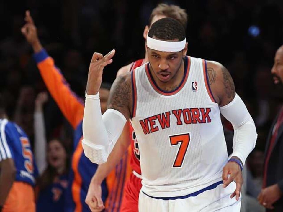Carmelo Anthony faz 62 pontos na vitória dos Knicks