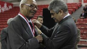 Luís Filipe Vieira no funeral de Mário Coluna