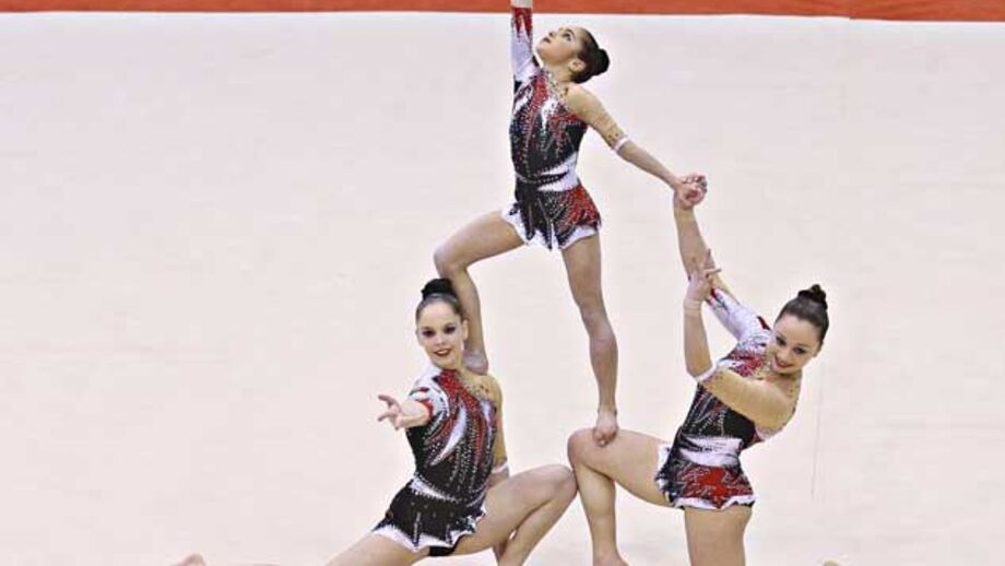 Ginástica Acrobática: Trio luso em terceiro no Dinâmico