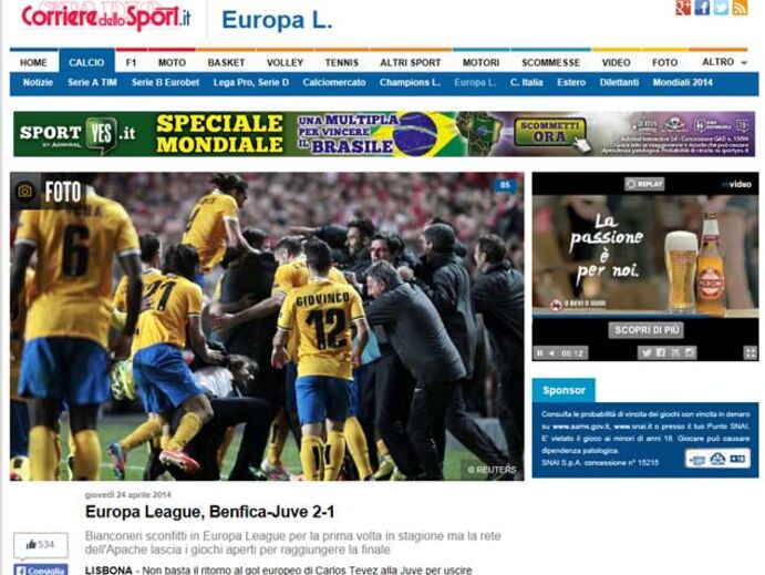 Tévez 'curto' para tanto Benfica