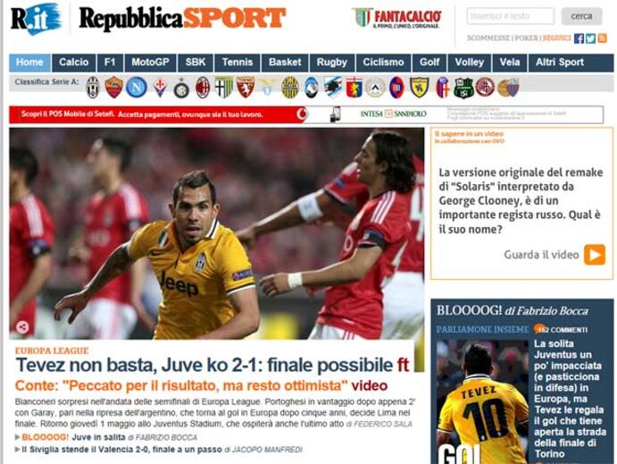 Tévez 'curto' para tanto Benfica