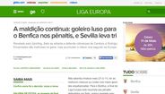 O Sevilha-Benfica na imprensa mundial