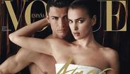 Ronaldo nu ao lado de Irina na capa da Vogue espanhola