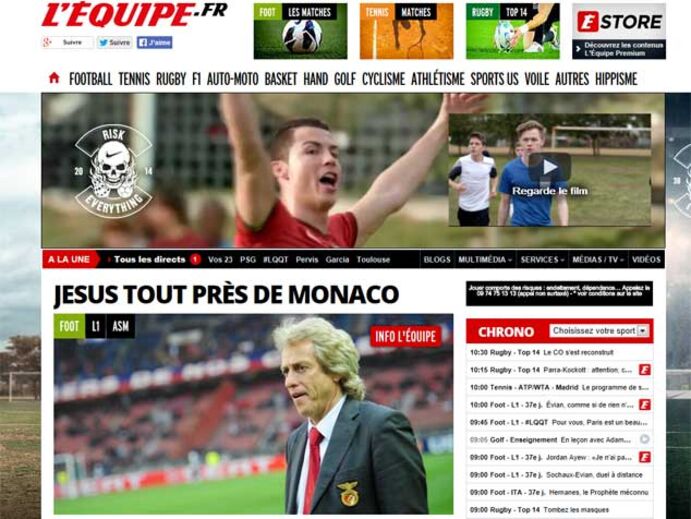 Franceses garantem acordo entre Jesus e o Monaco