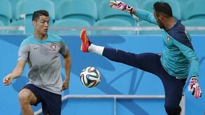 Beto com Cristiano Ronaldo na Seleção Nacional