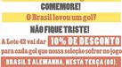 Editora brasileira dá 10 por cento de desconto por cada golo sofrido