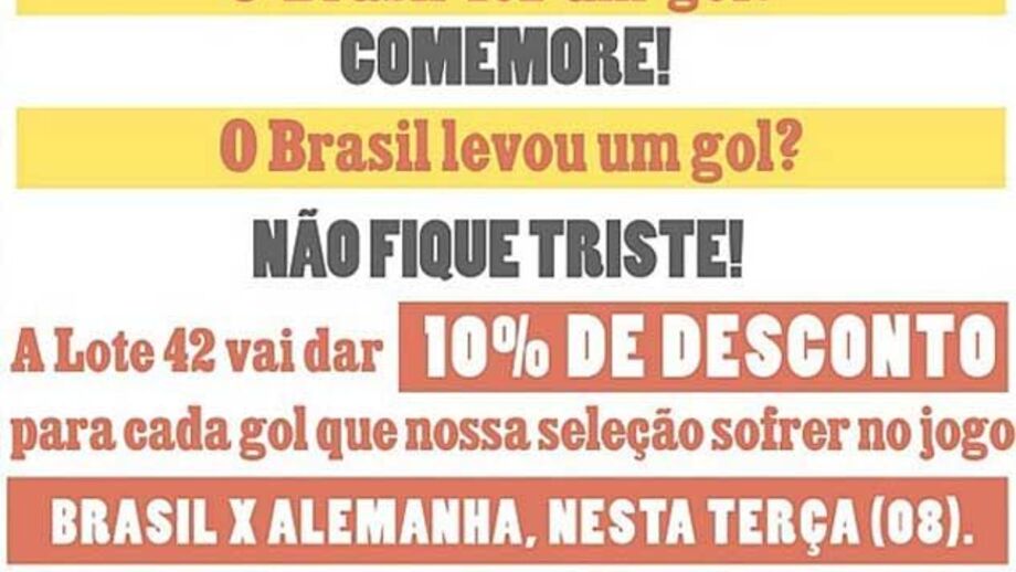 Editora brasileira dá 10 por cento de desconto por cada golo sofrido