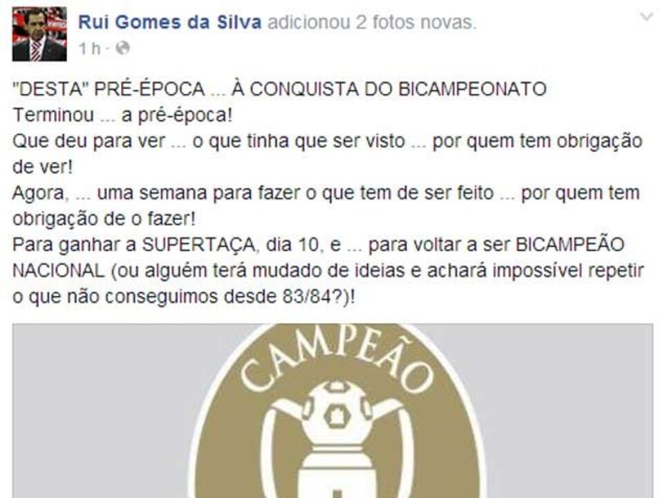 Rui Gomes da Silva pede mudanças "por quem tem obrigação de o fazer"