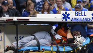 Giancarlo Stanton e um KO com bola atirada a 141 km/h