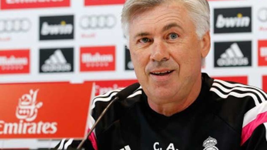 Carlo Ancelloti feliz com Cristiano 