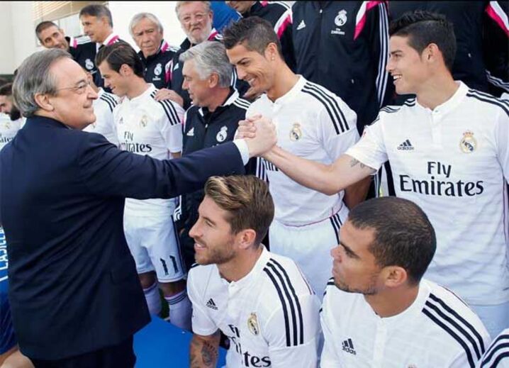 Um animado retrato de família do Real Madrid