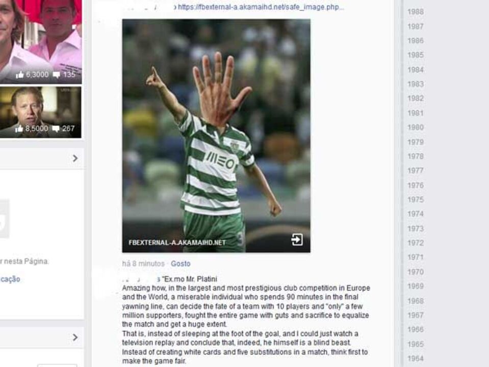 Adeptos leoninos invadem Facebook da Liga dos Campeões