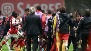 Confusão marcou final da partida em Braga