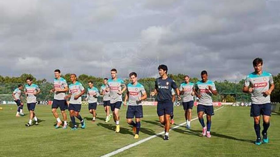 Ivo Pinto presente no treino