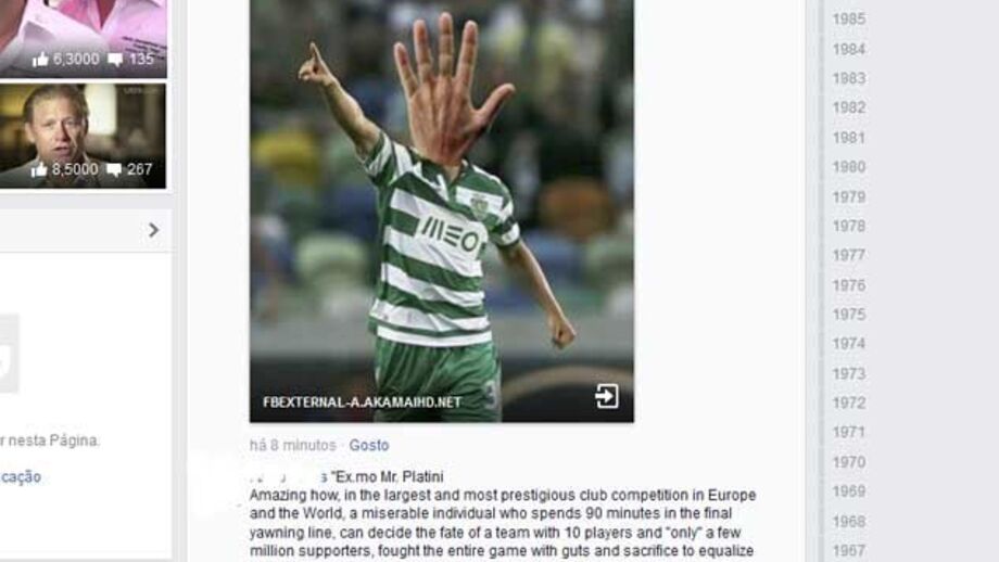 Adeptos leoninos invadem Facebook da Liga dos Campeões