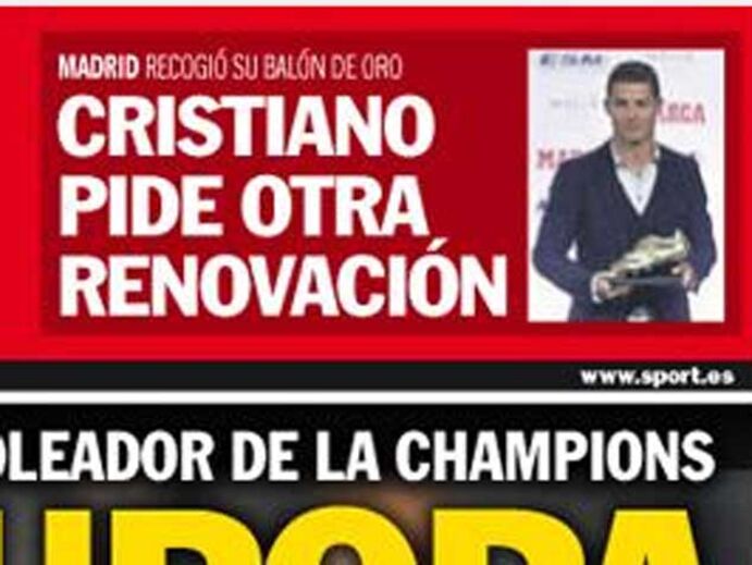 'Sport' dá Bola de Ouro a Cristiano Ronaldo
