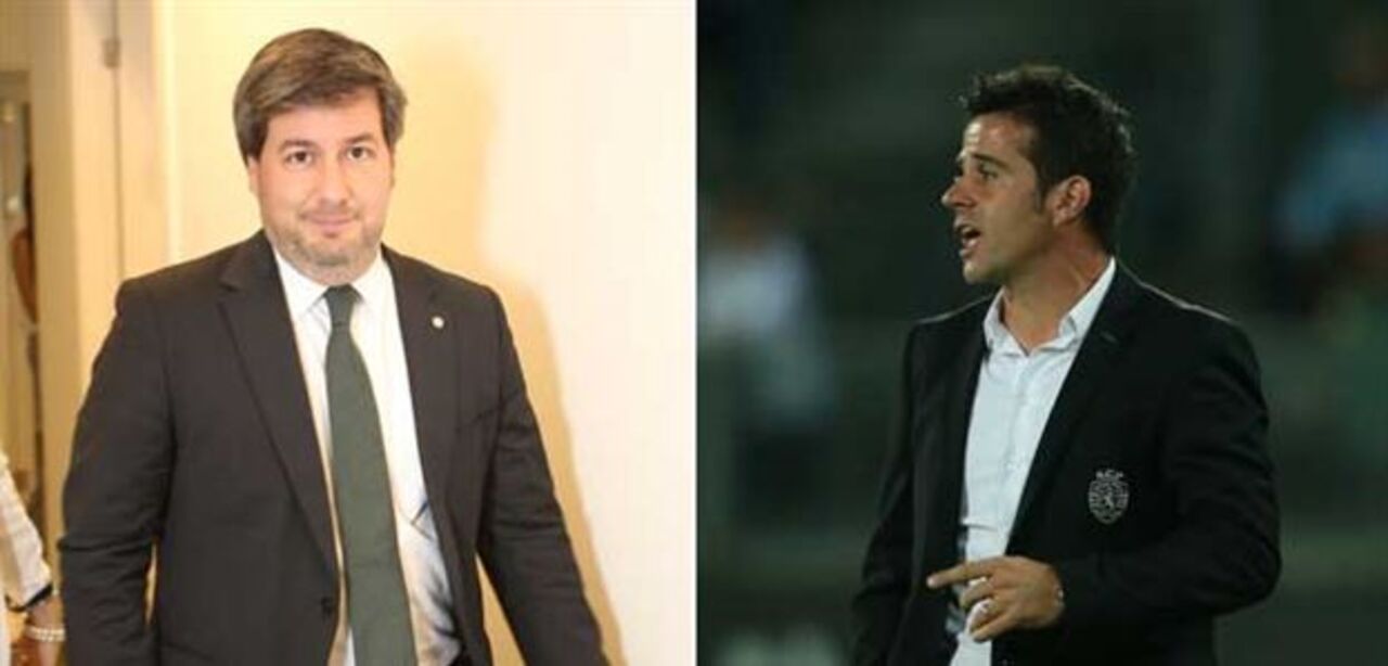 Olhos nos olhos entre Bruno de Carvalho e Marco Silva 