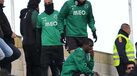 Slimani, William e Miguel Lopes foram ver os iniciados