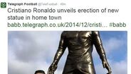 Imprensa internacional destaca ereção da estátua de Ronaldo