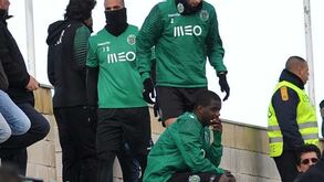 Slimani, William e Miguel Lopes foram ver os iniciados