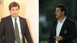 Olhos nos olhos entre Bruno de Carvalho e Marco Silva 