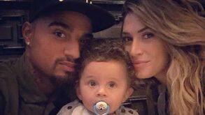 Kevin-Prince Boateng e Melissa Satta apresentam Maddox 