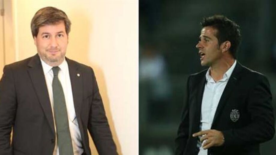 Olhos nos olhos entre Bruno de Carvalho e Marco Silva 