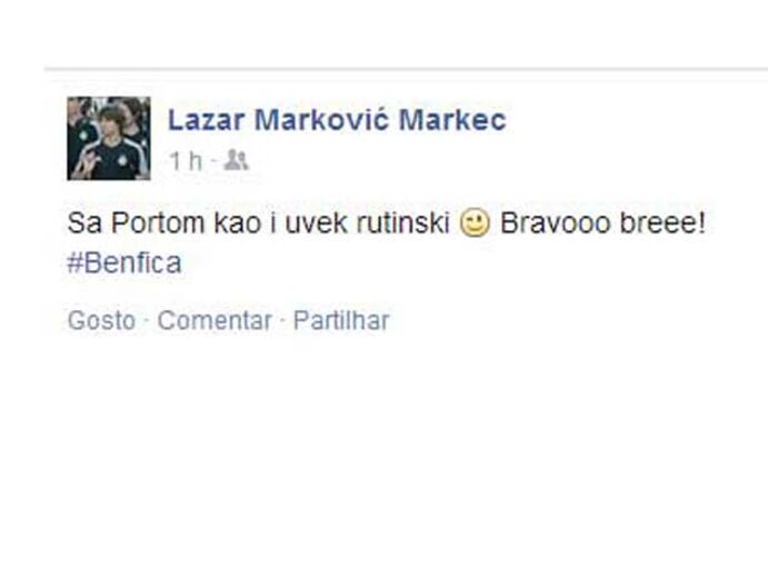 Markovic goza com a desvantagem pontual do FC Porto