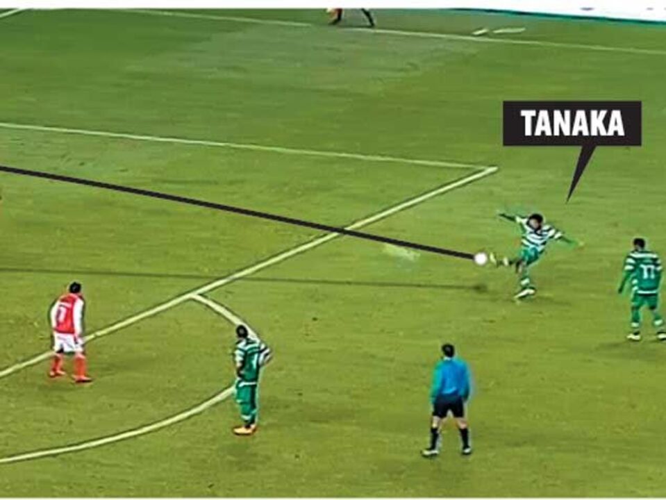 Tanaka marcou o golo da jornada