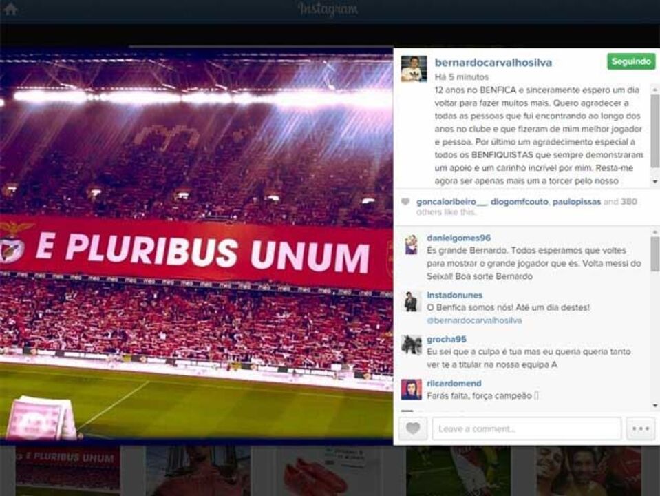 Bernardo Silva: «Espero um dia voltar»