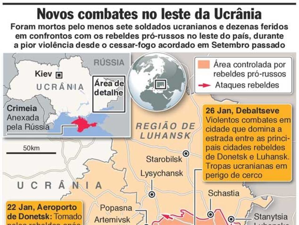 Nova vaga de combates na Ucrânia