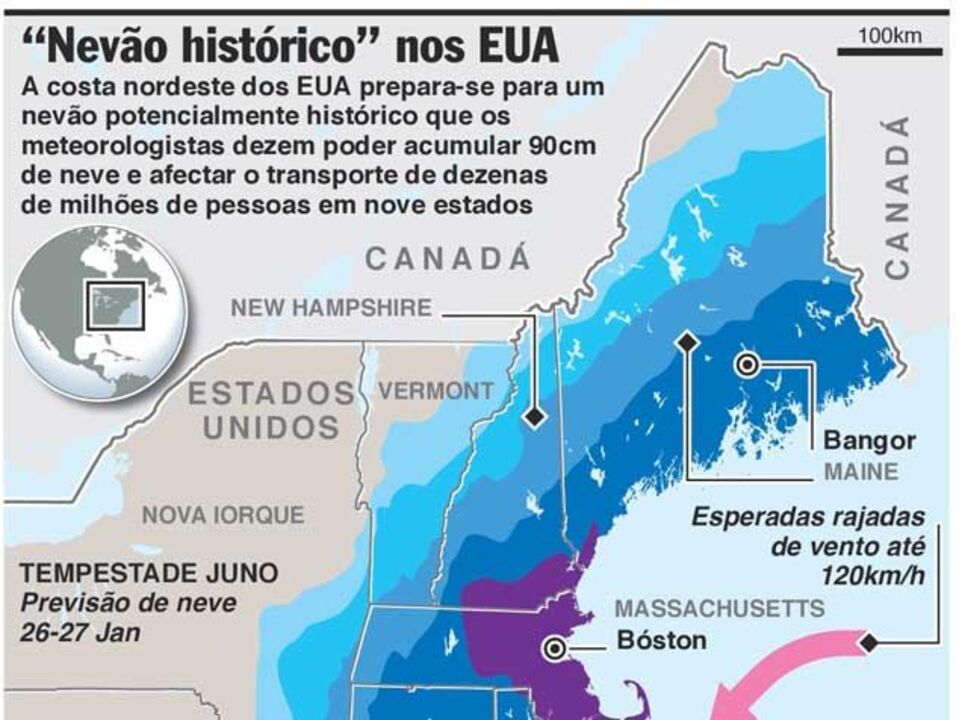 Nevão histórico em Nova Iorque