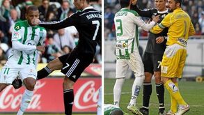 Ronaldo foi expulso e apontou para o símbolo de campeão do Mundo