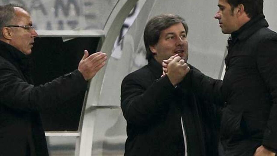 Marco Silva e Bruno de Carvalho cumprimentaram-se