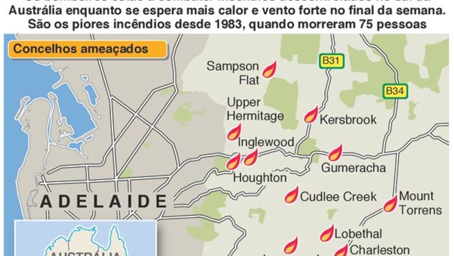 Incêndios florestais na Austrália