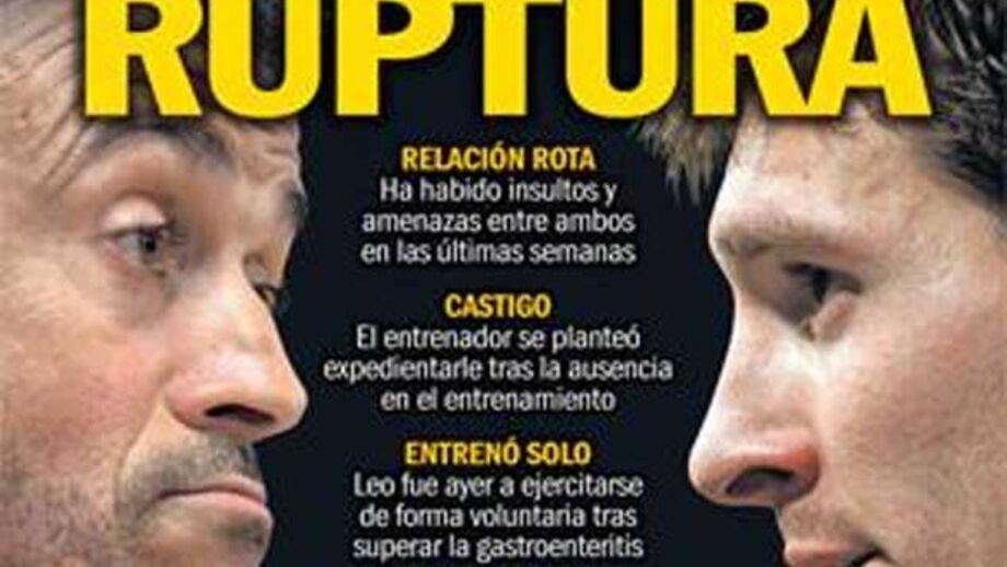 Insultos e ameaças entre Messi e Luis Enrique