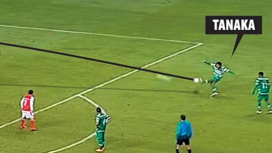 Tanaka marcou o golo da jornada